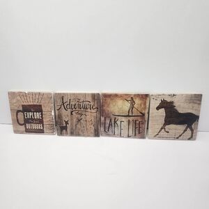Rustic Adventure & Horses Coaster Set Of 4 - Coasters